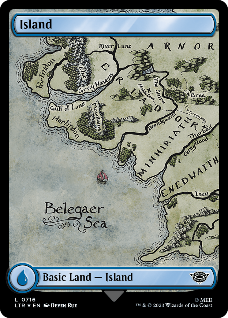 Island (0716) (Surge Foil) [The Lord of the Rings: Tales of Middle-Earth] | Game Grid - Logan
