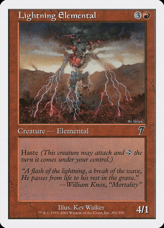 Lightning Elemental [Seventh Edition] | Game Grid - Logan