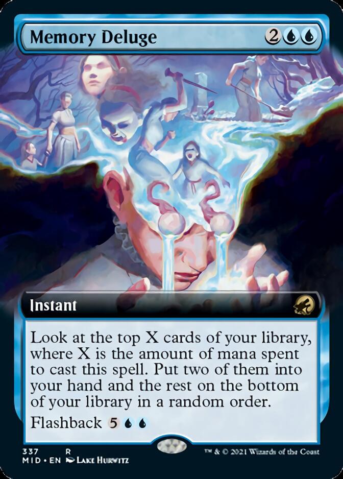 Memory Deluge (Extended Art) [Innistrad: Midnight Hunt] | Game Grid - Logan