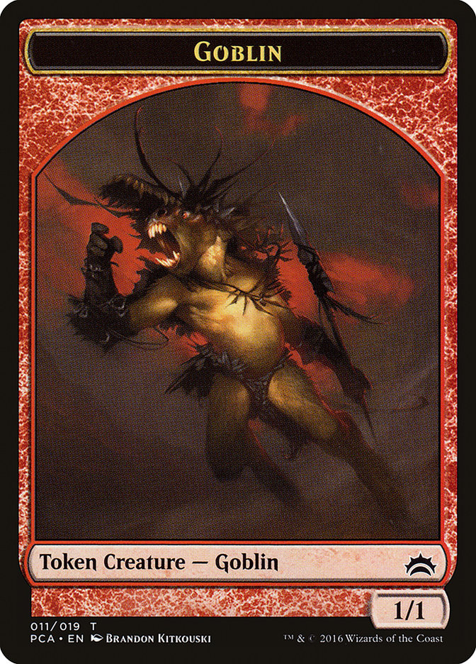 Saproling // Goblin Double-Sided Token [Planechase Anthology Tokens] | Game Grid - Logan