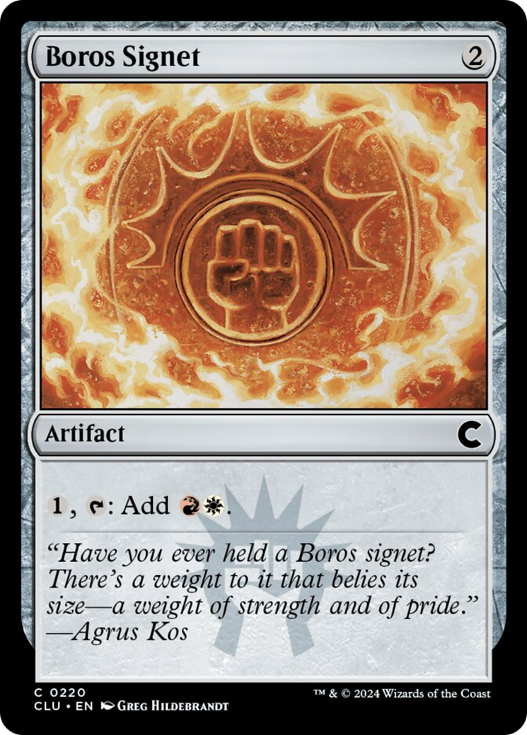 Boros Signet [Ravnica: Clue Edition] | Game Grid - Logan
