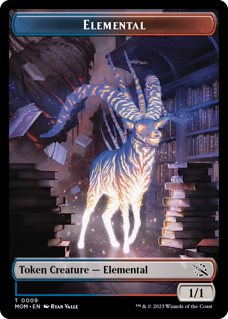 Elemental (9) // Teferi's Talent Emblem Double-Sided Token [March of the Machine Tokens] | Game Grid - Logan