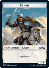 Knight // Zombie Double-Sided Token [Core Set 2021 Tokens] | Game Grid - Logan