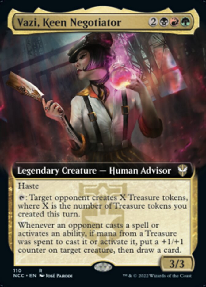 Vazi, Keen Negotiator (Extended Art) [Streets of New Capenna Commander] | Game Grid - Logan