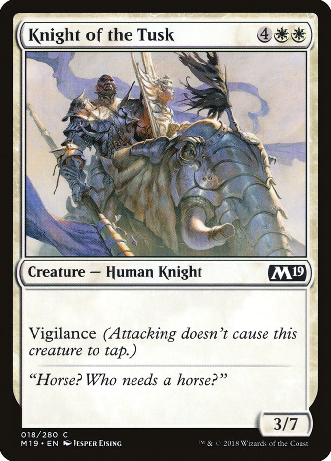 Knight of the Tusk [Core Set 2019] | Game Grid - Logan