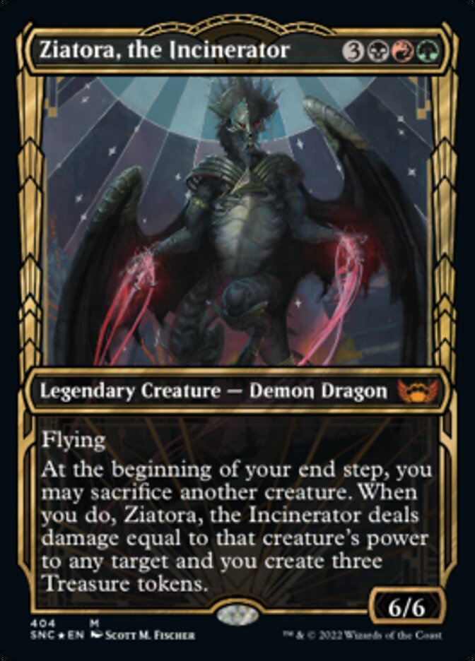 Ziatora, the Incinerator (Showcase Golden Age Gilded Foil) [Streets of New Capenna] | Game Grid - Logan