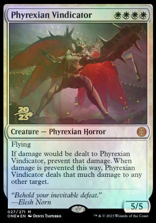 Phyrexian Vindicator [Phyrexia: All Will Be One Prerelease Promos] | Game Grid - Logan