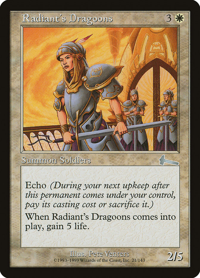 Radiant's Dragoons [Urza's Legacy] | Game Grid - Logan