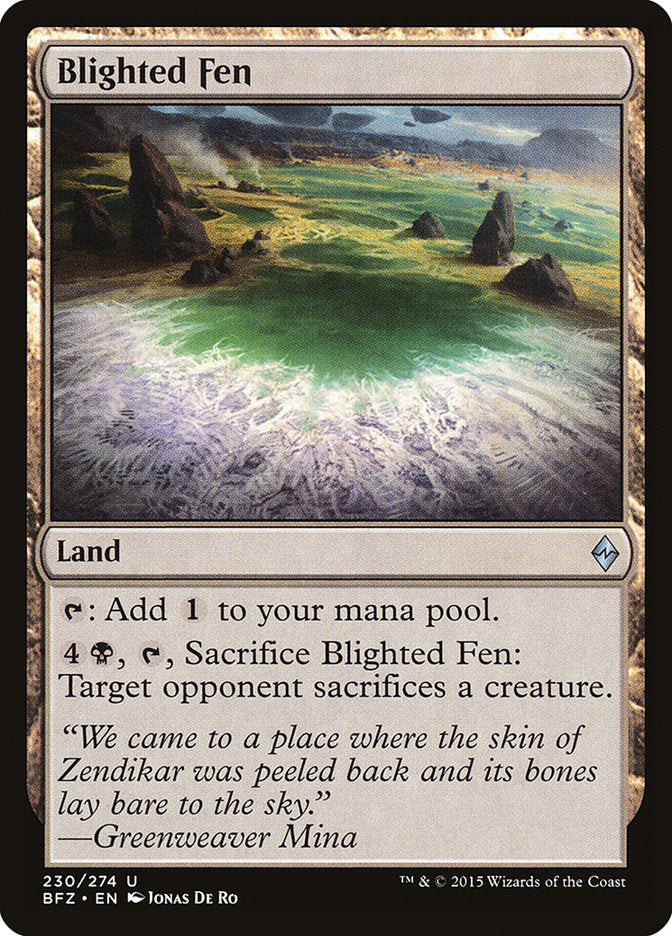 Blighted Fen [Battle for Zendikar] | Game Grid - Logan