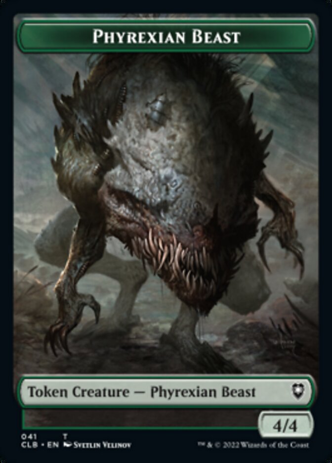 Phyrexian Beast // Wurm Double-Sided Token [Commander Legends: Battle for Baldur's Gate Tokens] | Game Grid - Logan