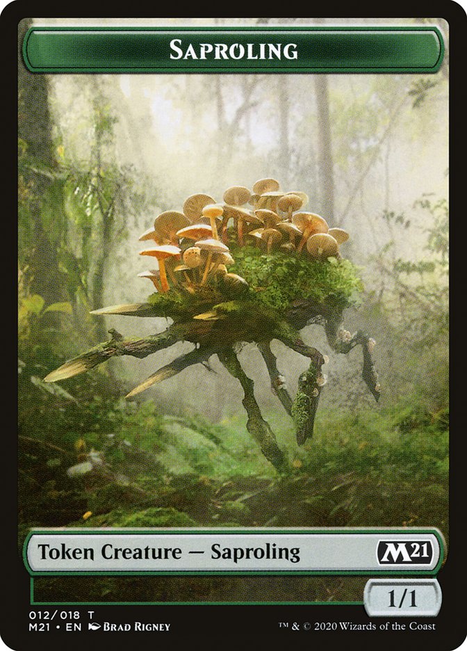 Beast // Saproling Double-Sided Token [Core Set 2021 Tokens] | Game Grid - Logan