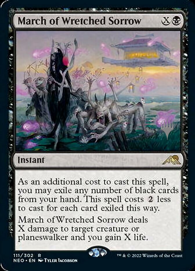 March of Wretched Sorrow (Promo Pack) [Kamigawa: Neon Dynasty Promos] | Game Grid - Logan