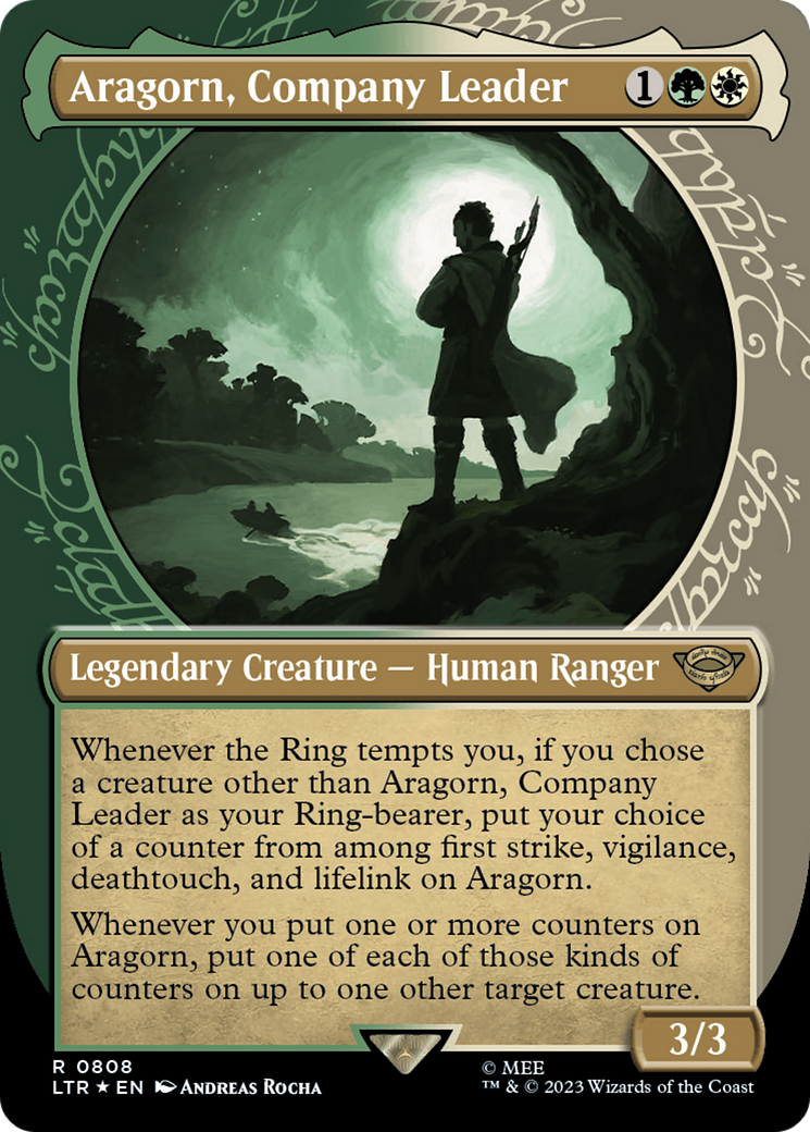 Aragorn, Company Leader (Showcase) (Surge Foil) [The Lord of the Rings: Tales of Middle-Earth] | Game Grid - Logan