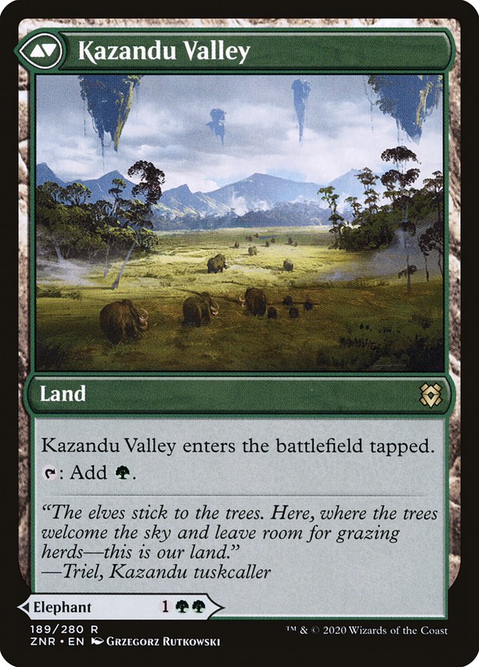 Kazandu Mammoth // Kazandu Valley [Zendikar Rising] | Game Grid - Logan