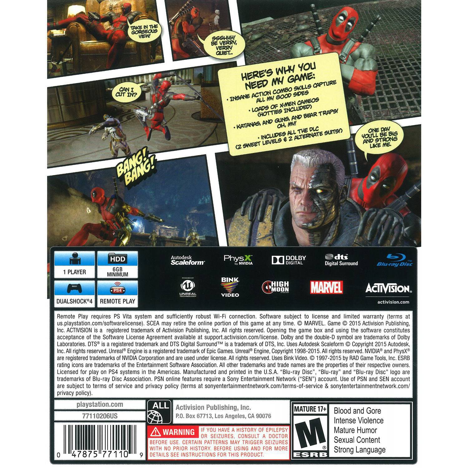 Deadpool - Playstation 4 (Used / PS4) – Game Grid - Logan