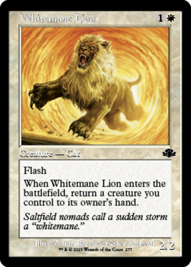 Whitemane Lion (Retro) [Dominaria Remastered] | Game Grid - Logan