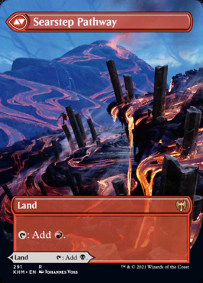 Blightstep Pathway // Searstep Pathway (Borderless Alternate Art) [Kaldheim] | Game Grid - Logan