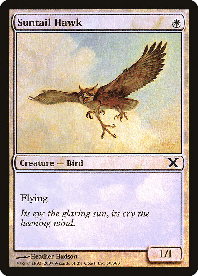 Suntail Hawk (Premium Foil) [Tenth Edition] | Game Grid - Logan