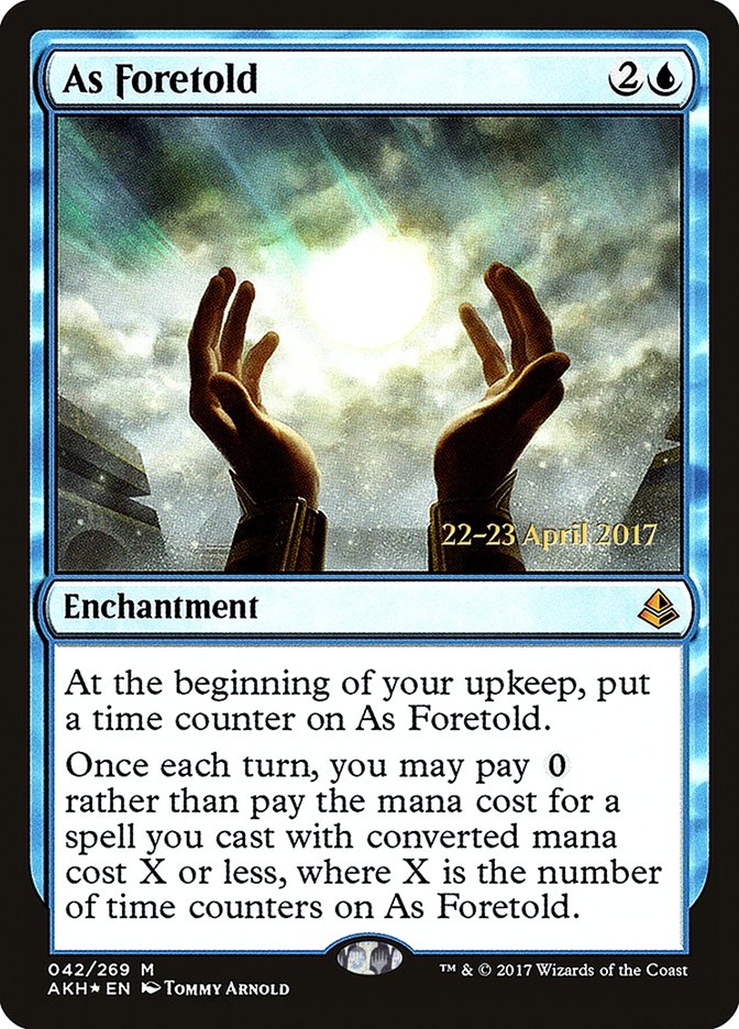 As Foretold [Amonkhet Prerelease Promos] | Game Grid - Logan