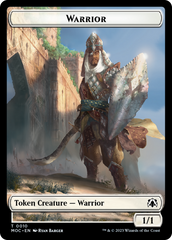 Warrior // Elspeth, Sun's Champion Emblem Double-Sided Token [March of the Machine Commander Tokens] | Game Grid - Logan