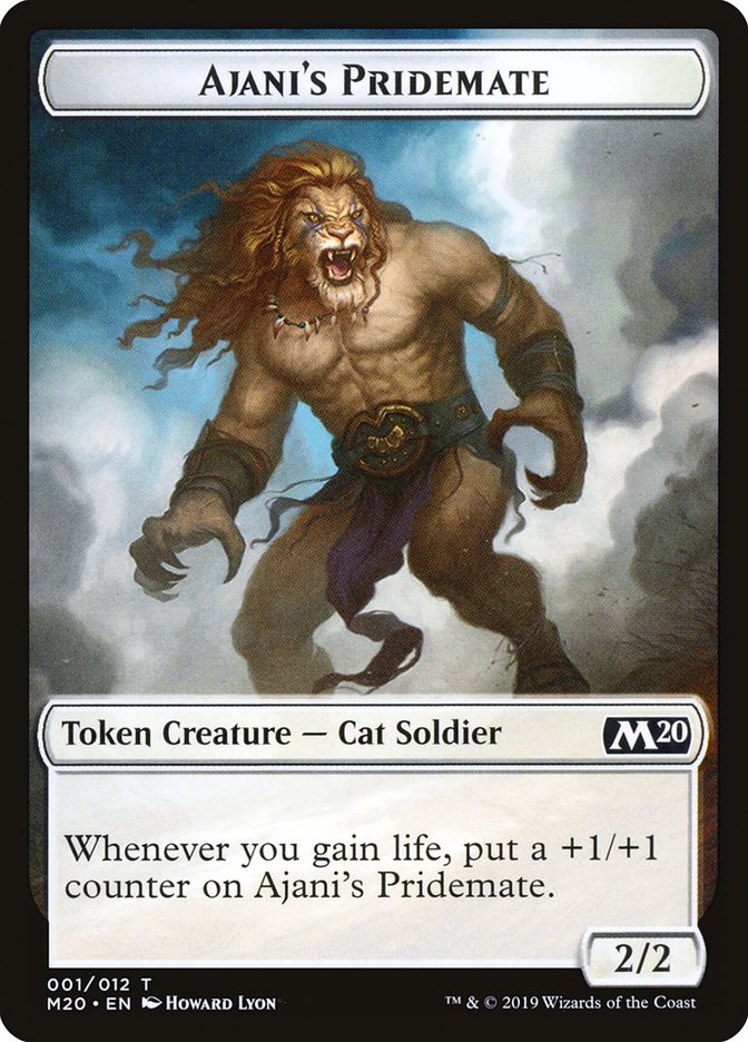 Ajani's Pridemate Token [Core Set 2020 Tokens] | Game Grid - Logan