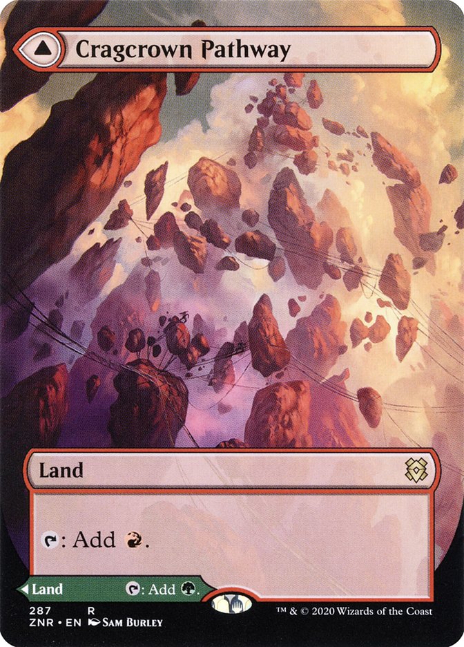 Cragcrown Pathway // Timbercrown Pathway (Borderless Alternate Art) [Zendikar Rising] | Game Grid - Logan