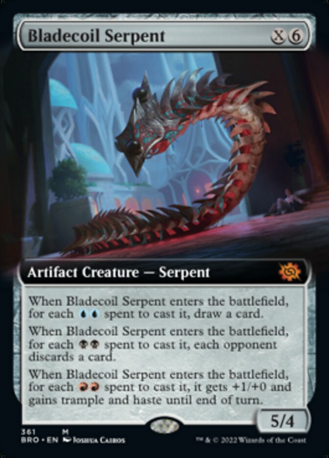 Bladecoil Serpent (Extended Art) [The Brothers' War] | Game Grid - Logan