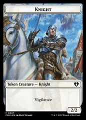 Treasure // Knight Double-Sided Token [Commander Masters Tokens] | Game Grid - Logan