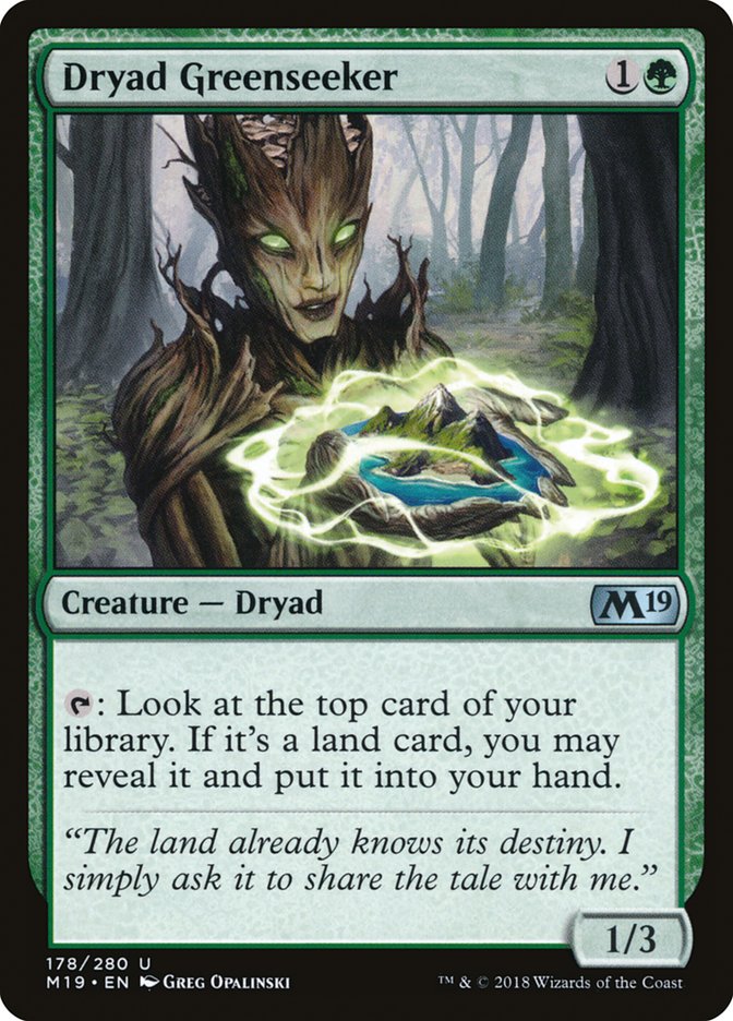 Dryad Greenseeker [Core Set 2019] | Game Grid - Logan