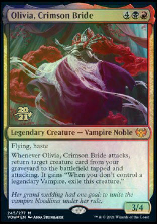 Olivia, Crimson Bride [Innistrad: Crimson Vow Prerelease Promos] | Game Grid - Logan