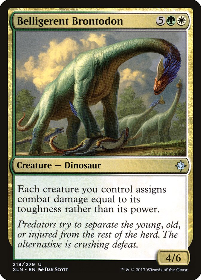 Belligerent Brontodon [Ixalan] | Game Grid - Logan