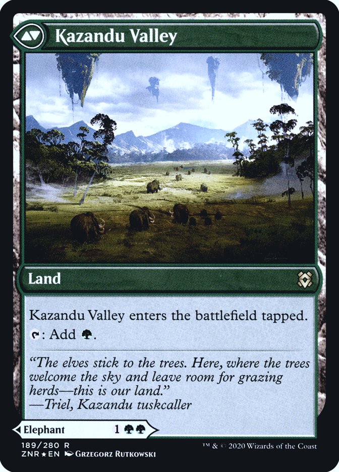 Kazandu Mammoth // Kazandu Valley [Zendikar Rising Prerelease Promos] | Game Grid - Logan