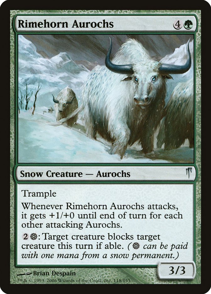 Rimehorn Aurochs [Coldsnap] | Game Grid - Logan