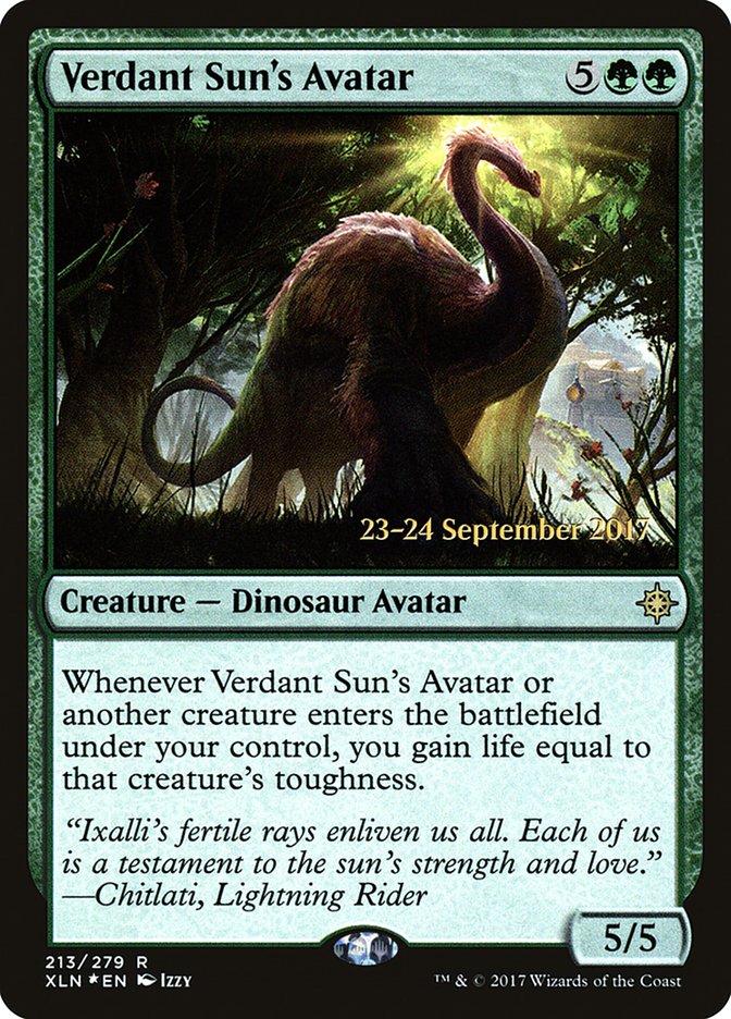 Verdant Sun's Avatar [Ixalan Prerelease Promos] | Game Grid - Logan