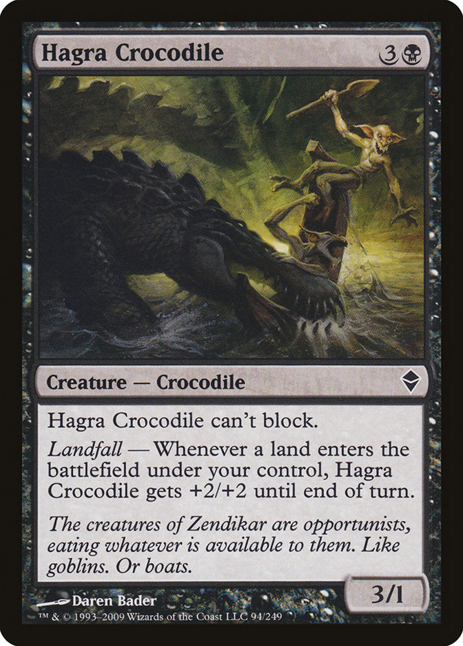 Hagra Crocodile [Zendikar] | Game Grid - Logan