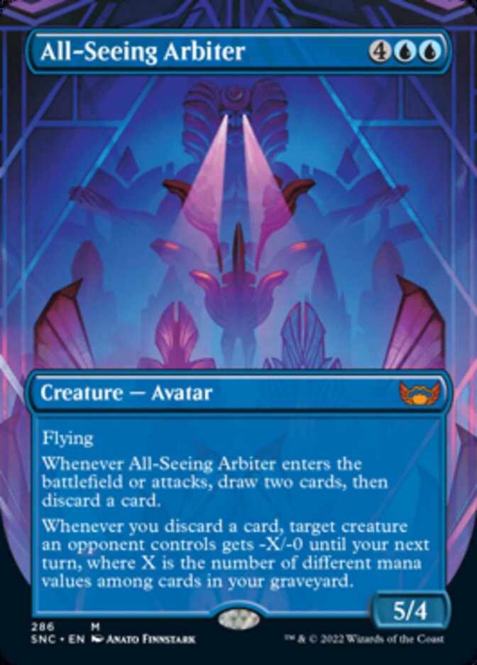 All-Seeing Arbiter (Borderless Alternate Art) [Streets of New Capenna] | Game Grid - Logan