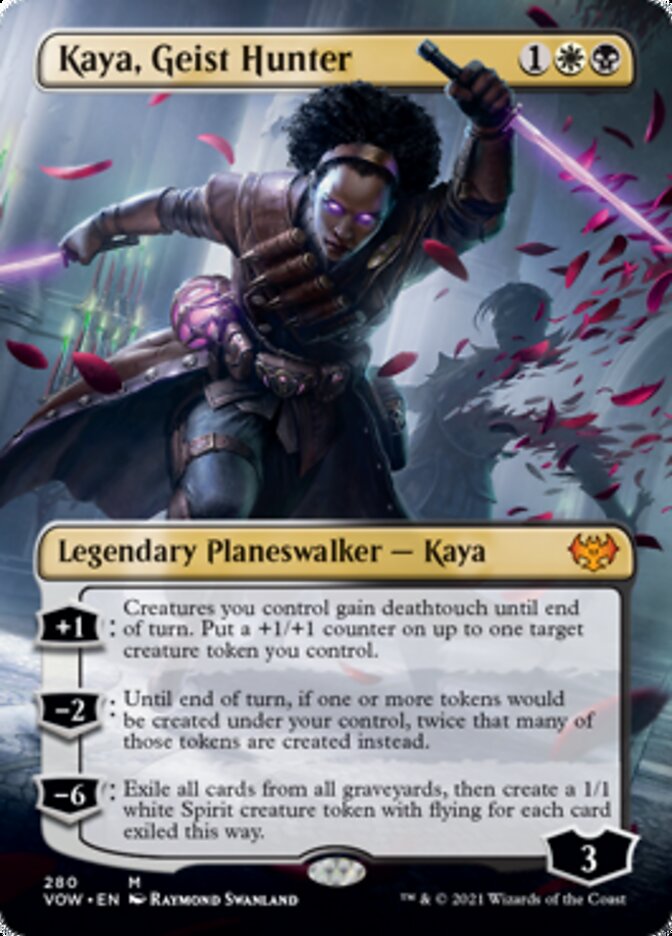 Kaya, Geist Hunter (Borderless) [Innistrad: Crimson Vow] | Game Grid - Logan