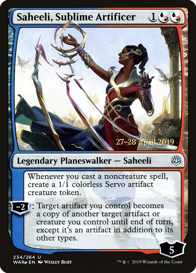 Saheeli, Sublime Artificer [War of the Spark Prerelease Promos] | Game Grid - Logan