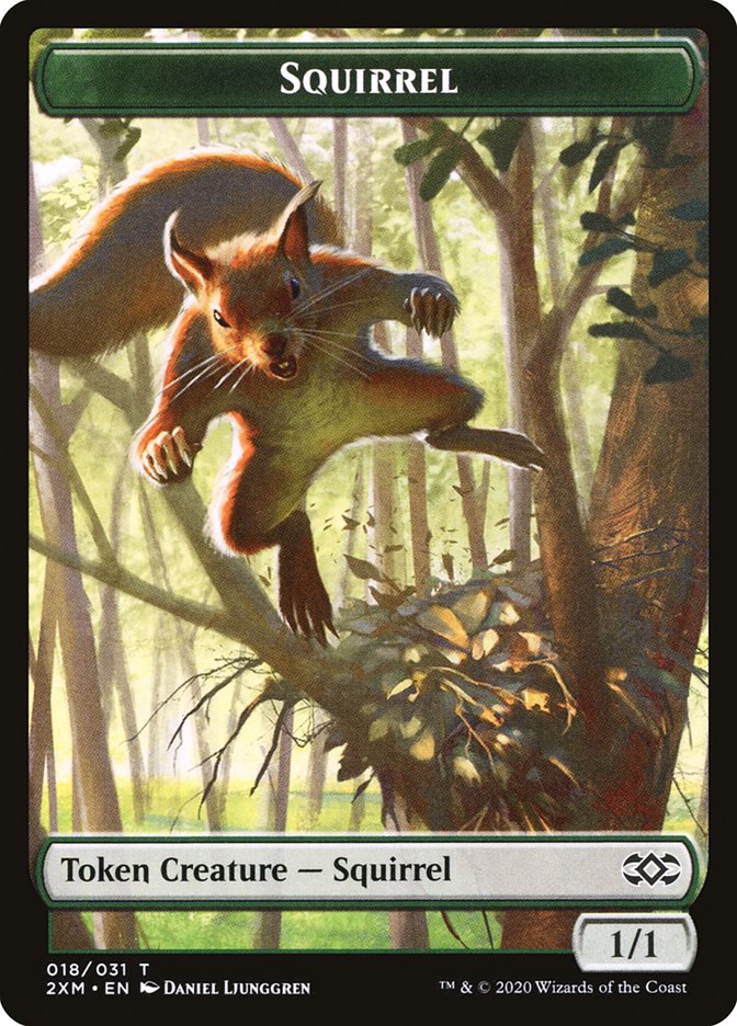 Demon // Squirrel Double-Sided Token [Double Masters Tokens] | Game Grid - Logan