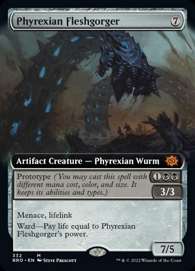 Phyrexian Fleshgorger (Extended Art) [The Brothers' War] | Game Grid - Logan