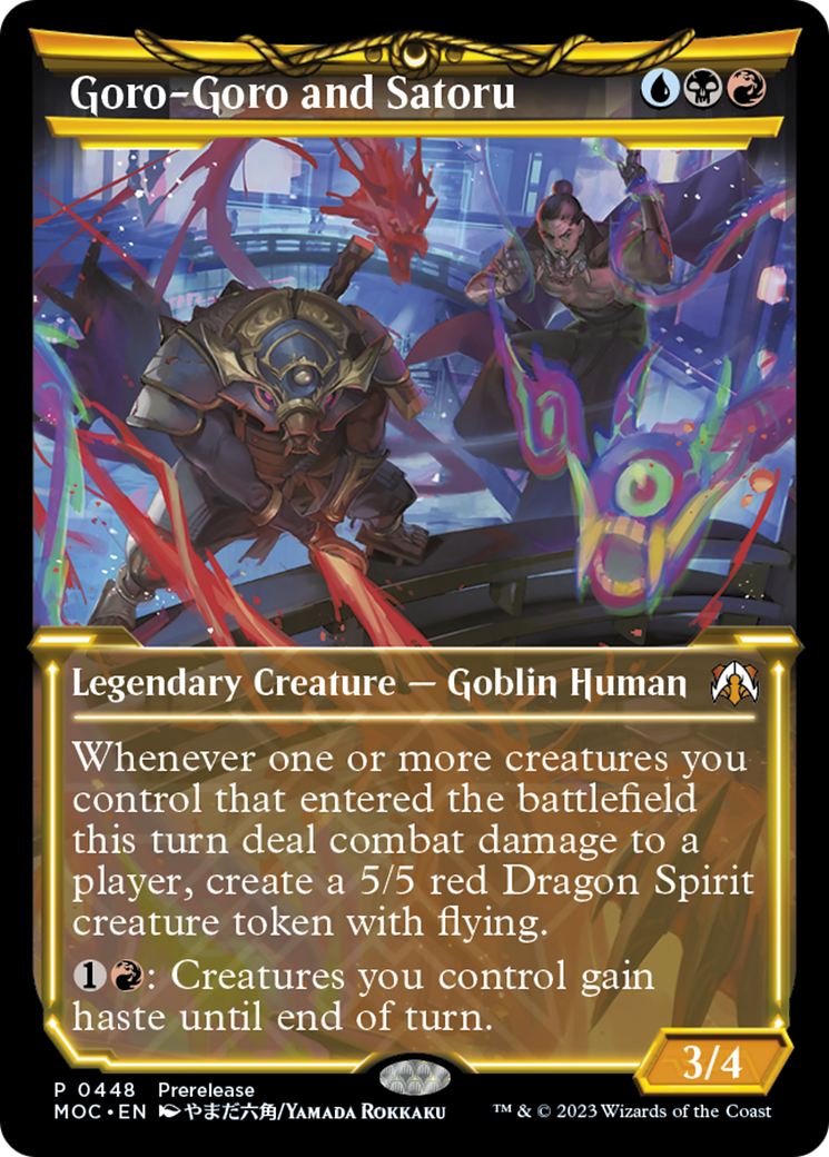 Goro-Goro and Satoru (Showcase Planar Booster Fun) [March of the Machine Commander Prerelease Promos] | Game Grid - Logan