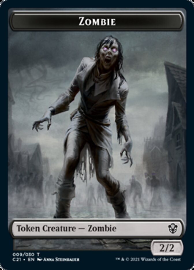 Zombie // Spirit Double-Sided Token [Commander 2021 Tokens] | Game Grid - Logan