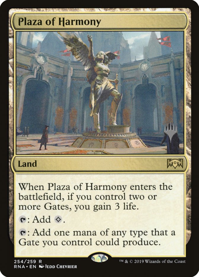 Plaza of Harmony (Promo Pack) [Ravnica Allegiance Promos] | Game Grid - Logan