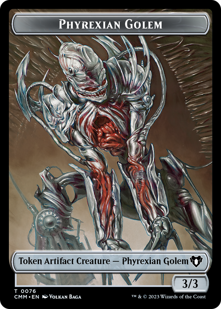 Phyrexian Golem // Ox Double-Sided Token [Commander Masters Tokens] | Game Grid - Logan