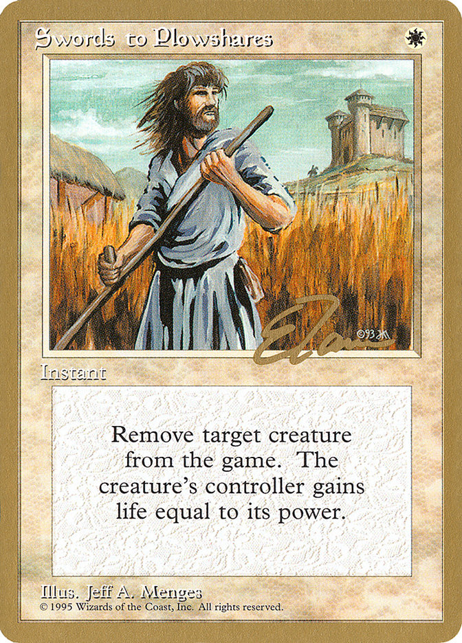 Swords to Plowshares (Eric Tam) [Pro Tour Collector Set] | Game Grid - Logan