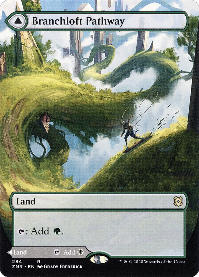 Branchloft Pathway // Boulderloft Pathway (Borderless Alternate Art) [Zendikar Rising] | Game Grid - Logan