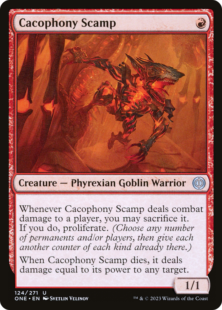Cacophony Scamp [Phyrexia: All Will Be One] | Game Grid - Logan