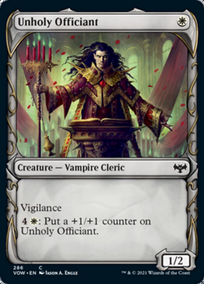 Unholy Officiant (Showcase Fang Frame) [Innistrad: Crimson Vow] | Game Grid - Logan