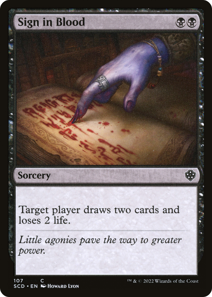Sign in Blood [Starter Commander Decks] | Game Grid - Logan