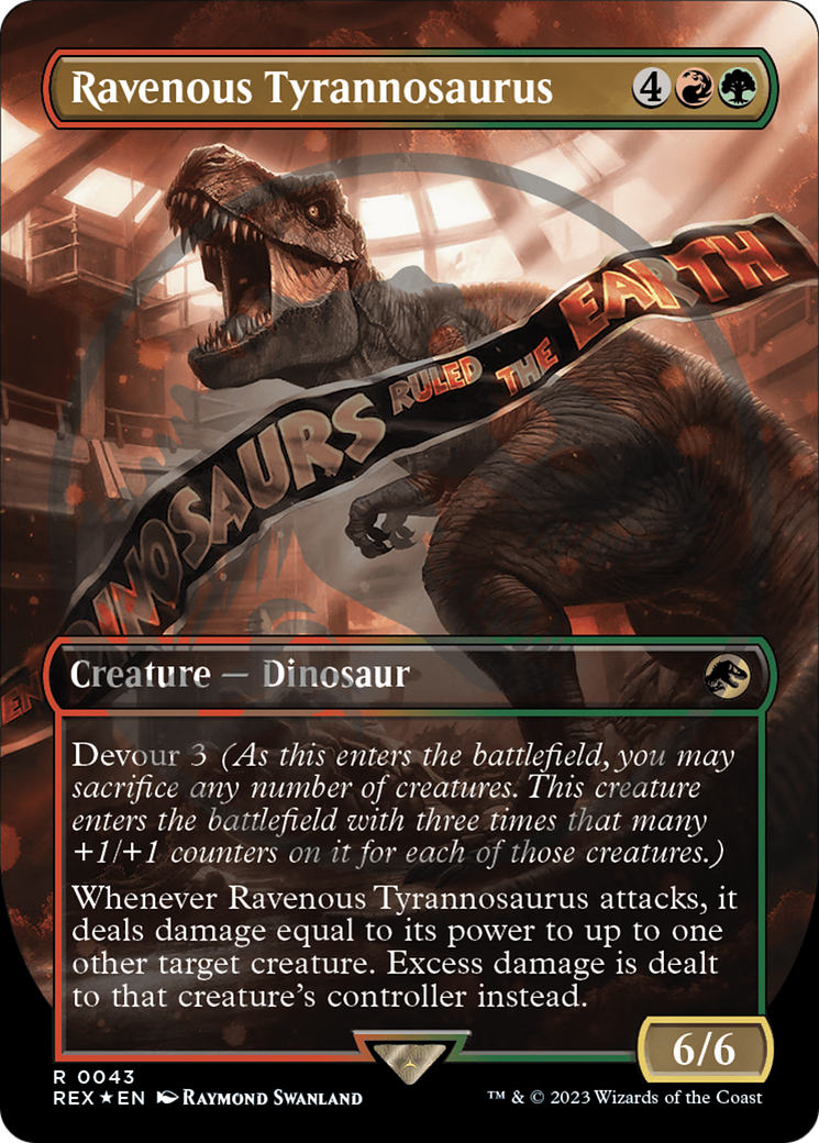 Ravenous Tyrannosaurus Emblem (Borderless) [Jurassic World Collection Tokens] | Game Grid - Logan